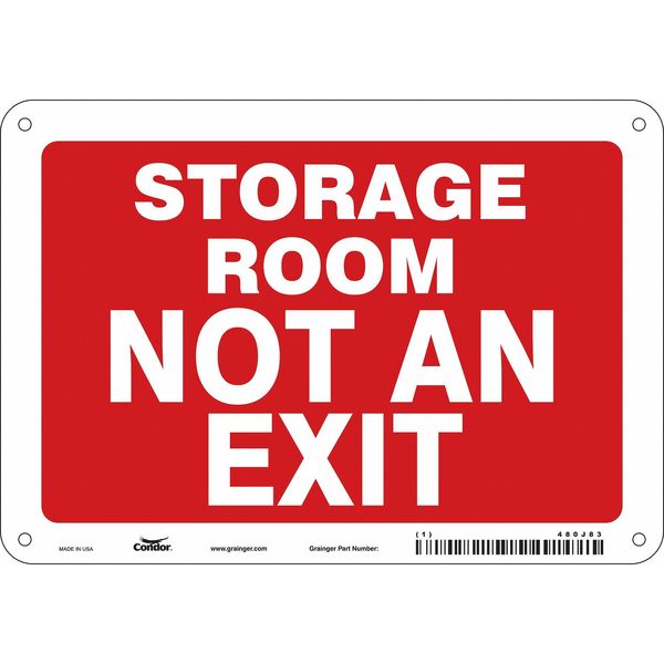 Safety Sign, 7 in Height, 10 in Width, Polyethylene, Vertical Rectangle, English, 480J83