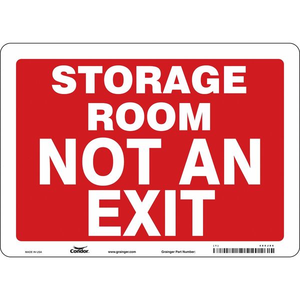 Safety Sign, 10 in Height, 14 in Width, Vinyl, Horizontal Rectangle, English, 480J86