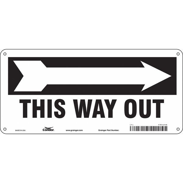 Safety Sign, 6 1/2 in H, 14 in W, Polyethylene, Vertical Rectangle, English, 480J88