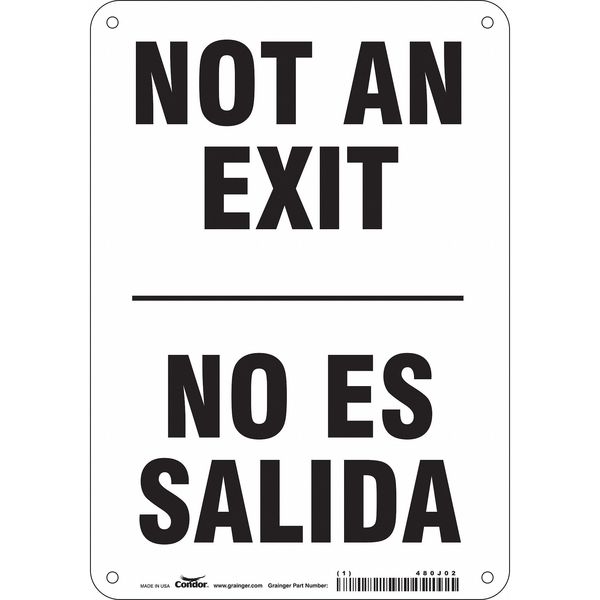 Safety Sign, 10 in x 7 in, Polyethylene