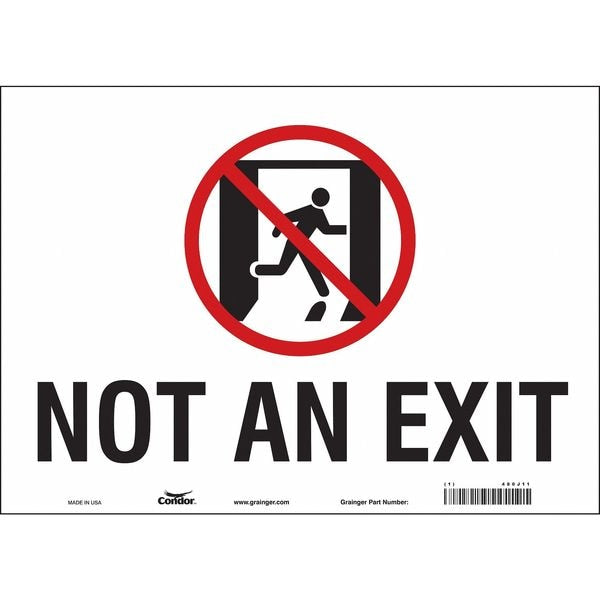 Safety Sign, 10 in x 14 in, Vinyl