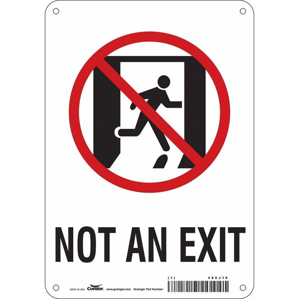 Safety Sign, 10 in x 7 in, Polyethylene