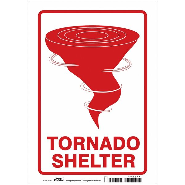 Safety Sign, 10 in Height, 7 in Width, Vinyl, Horizontal Rectangle, English, 480J46