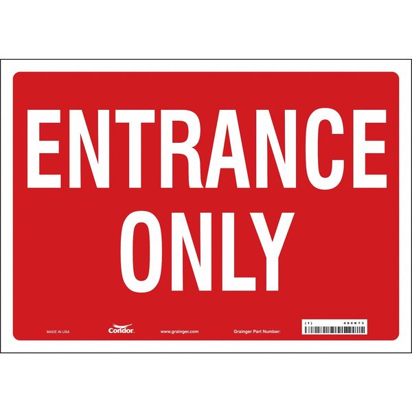 Safety Sign, 10 in Height, 14 in Width, Vinyl, Horizontal Rectangle, English, 480K73