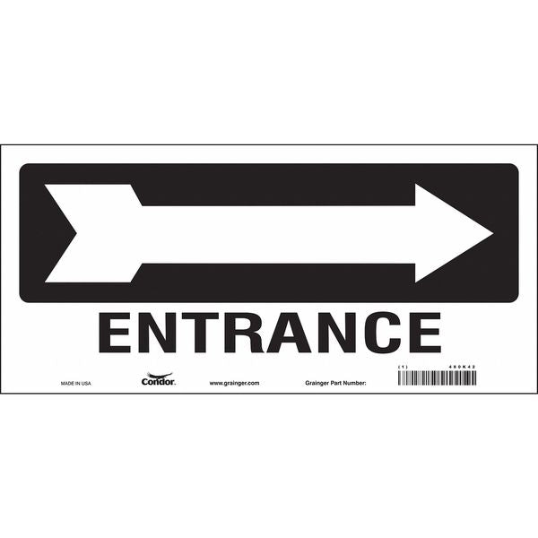 Safety Sign, 6 1/2 in H, 14 in W, Vinyl, Vertical Rectangle, English, 480K42