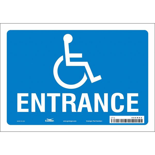 Safety Sign, 7 in Height, 10 in Width, Vinyl, Vertical Rectangle, English, 480K62