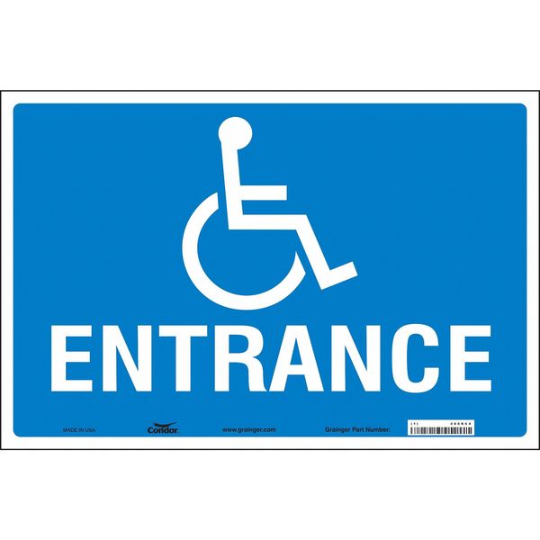 Safety Sign, 12 in Height, 18 in Width, Vinyl, Horizontal Rectangle, English