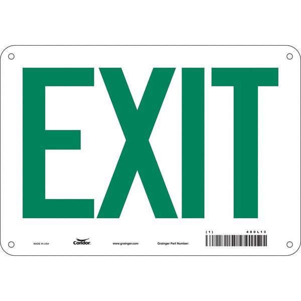Safety Sign, 7 in x 10 in, Polyethylene