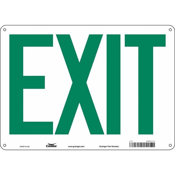 Safety Sign, 10 in x 14 in, Polyethylene