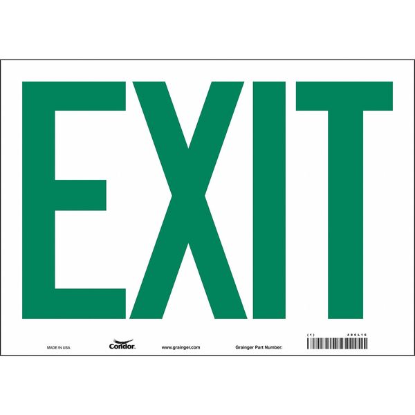 Safety Sign, 10 in x 14 in, Vinyl