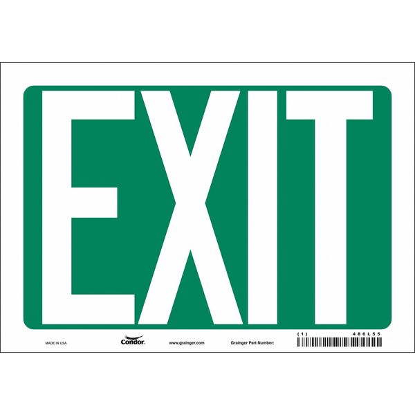 Safety Sign, 7 in x 10 in, Vinyl