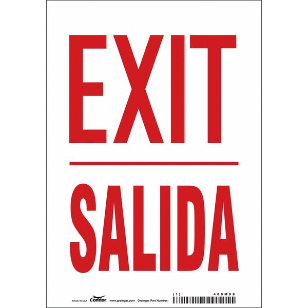 Safety Sign, 10 in x 7 in, Vinyl