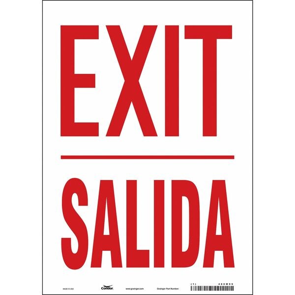 Safety Sign, 14 in x 10 in, Vinyl