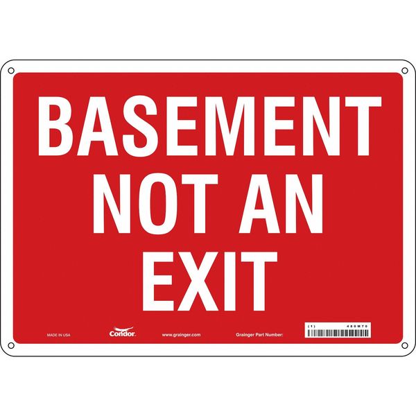 Safety Sign, 10 in Height, 14 in Width, Polyethylene, Horizontal Rectangle, English, 480M70