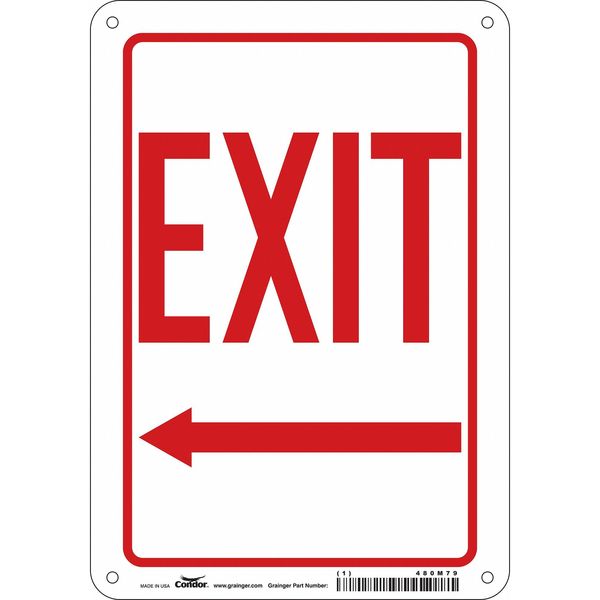 Safety Sign, 10 in x 7 in, Polyethylene