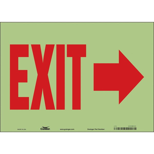 Safety Sign, 10 inx14 in, Glow Vinyl
