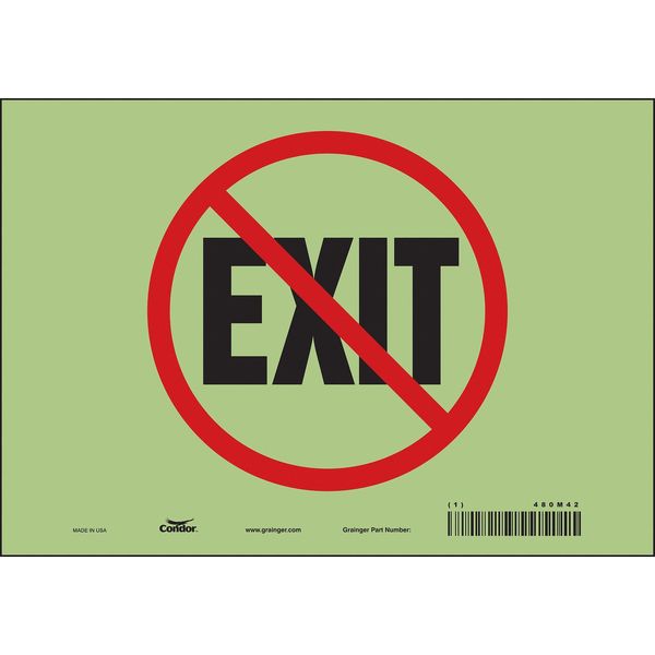 Safety Sign, 14 inx10 in, Glow Vinyl
