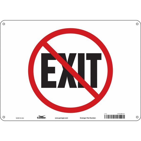Safety Sign, 10 in x 14 in, Polyethylene
