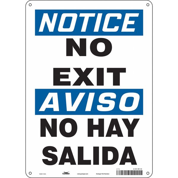 Safety Sign, 14 in x 10 in, Polyethylene