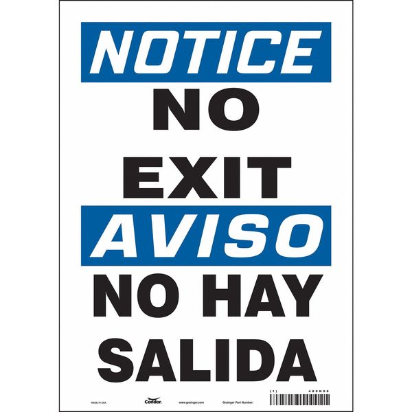 Safety Sign, 14 in x 10 in, Vinyl
