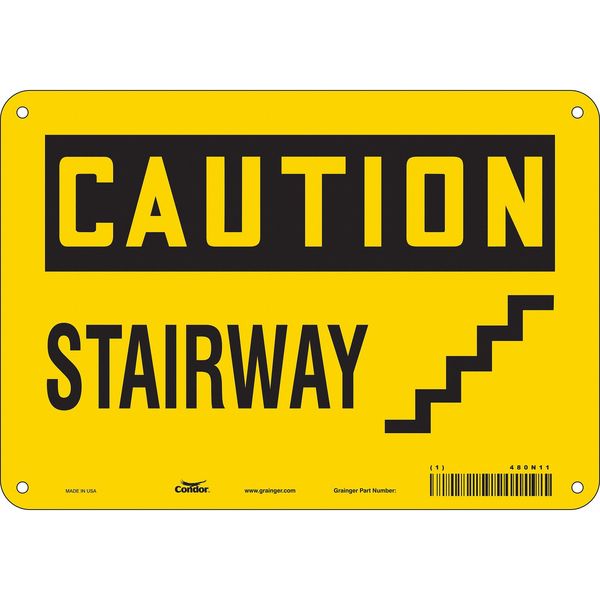 Safety Sign, 7 in Height, 10 in Width, Polyethylene, Vertical Rectangle, English, 480N11