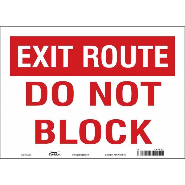 Safety Sign, 10 in Height, 14 in Width, Vinyl, Horizontal Rectangle, English, 480P25