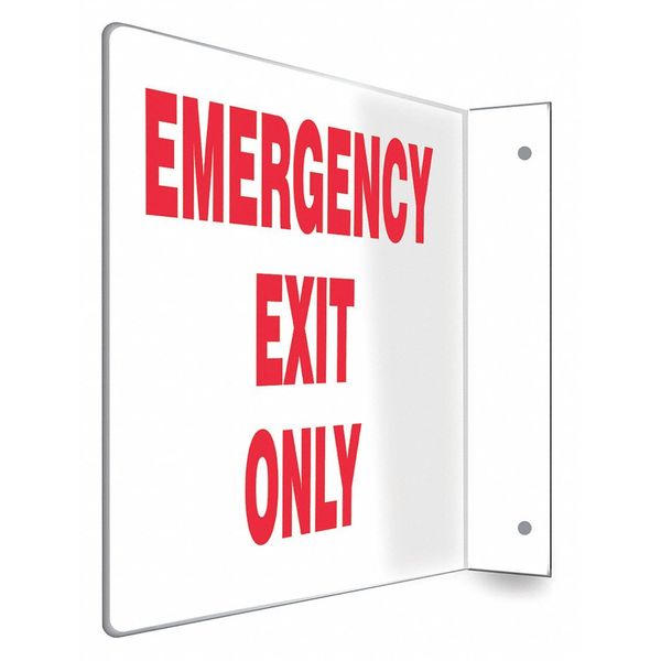Safety Sign, 8 in x 12 in, PETG