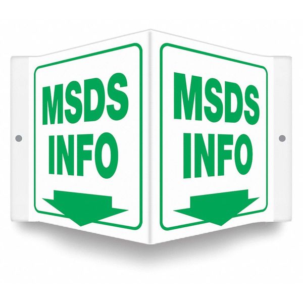 Safety Sign, 6 inx8 1/2 in, PETG