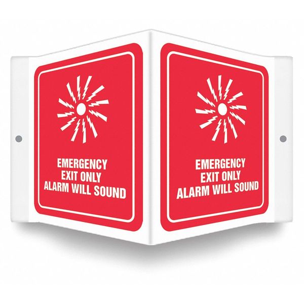 Safety Sign, 6 in x 8 1/2 in, PETG