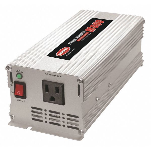 Inverter, Aluminum Case, Modified Sine Wave Form, 600 W Nominal Output, 1 Outlets