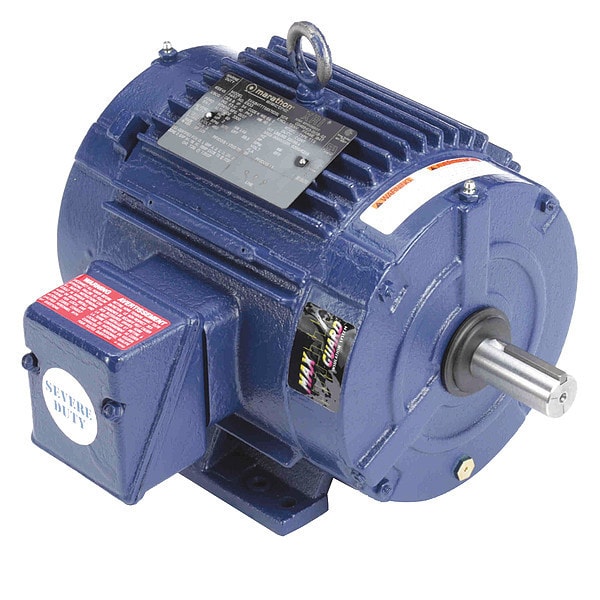 Severe Duty Motor, Three Phase, 7 1/2 HP, 3,525 Nameplate RPM, 460V AC, 213T Frame