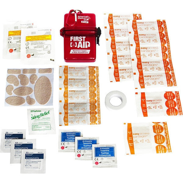 Emergency Medical Kit, Plastic, Red, 7