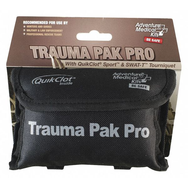Emergency Medical Kit, Nylon, Blk, 6-3/8