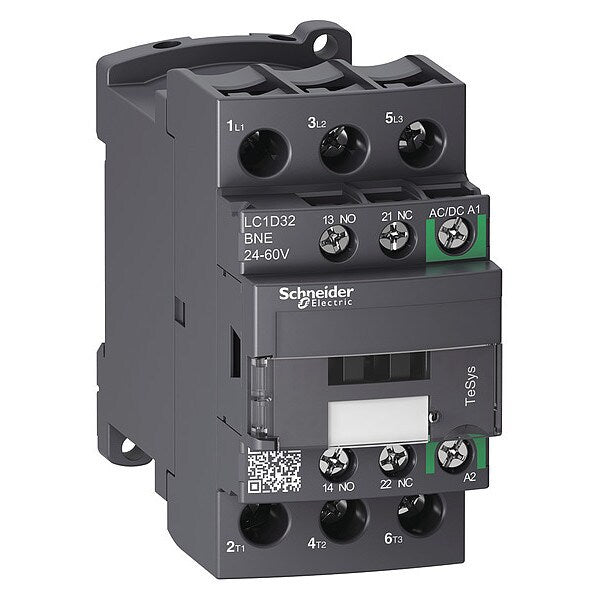 IEC Magnetic Contactor, 3 Poles, 24 to 60 V AC/DC, 32 A, Reversing: No