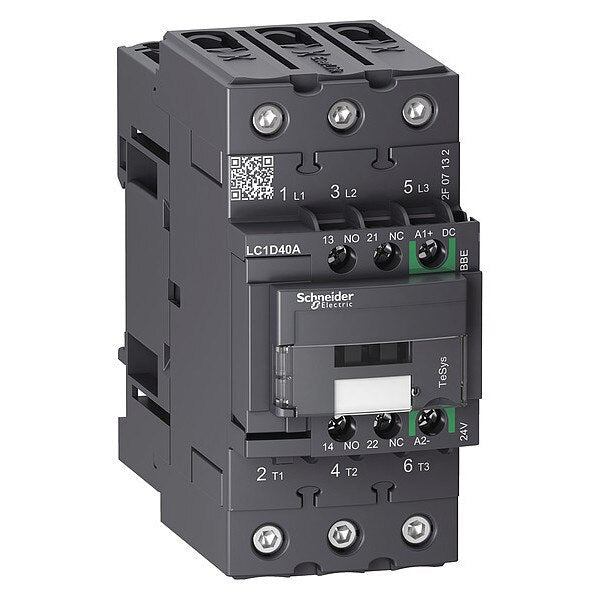 IEC Magnetic Contactor, 3 Poles, 24 V DC, 40 A, Reversing: No