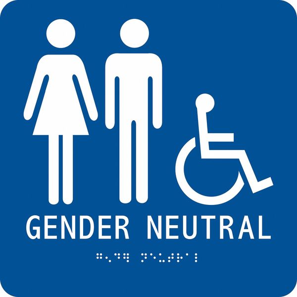 Facility Sign, 8 in Height, 8 in Width, Modified Acrylic, Horizontal Rectangle, English