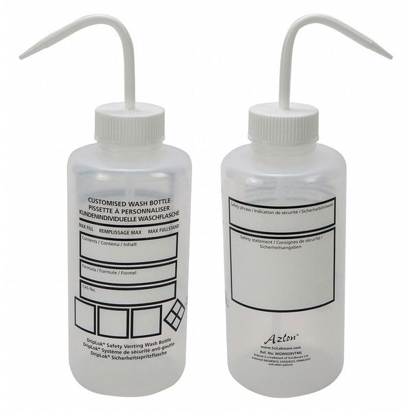 Wash Bottle, 88.9mm dia., Wide Mouth, PK5