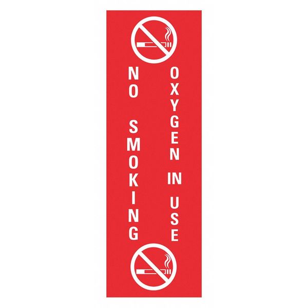 Office and Facility Sign, 3 in Height, 9 in Width, Magnet, Horizontal Rectangle, English