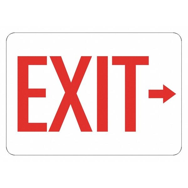 Aluminum Exit & Entrance Sign, 10x14in