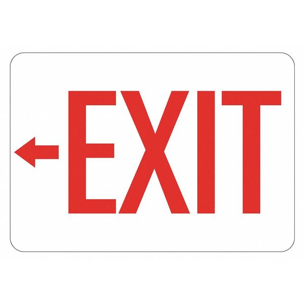 Exit Sign, 10 in x 14 in, Plastic