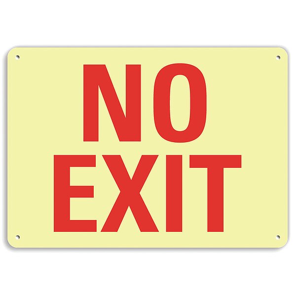 Aluminum Exit & Entrance Sign, 7x10in