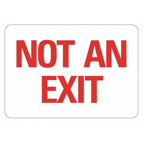 Exit Sign, 7 in x 10 in, Non-PVC Polymer
