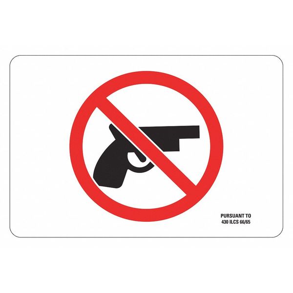Security Sign, 4 in Height, 6 in Width, Reflective Sheeting, Horizontal Rectangle, English
