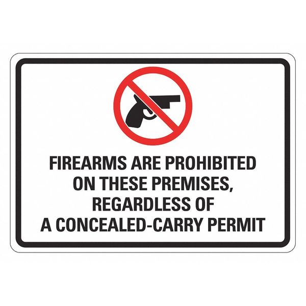 Security Sign, 10 in H, 14 in W, Aluminum, Horizontal Rectangle, English, LCU1-0106-RA_14x10