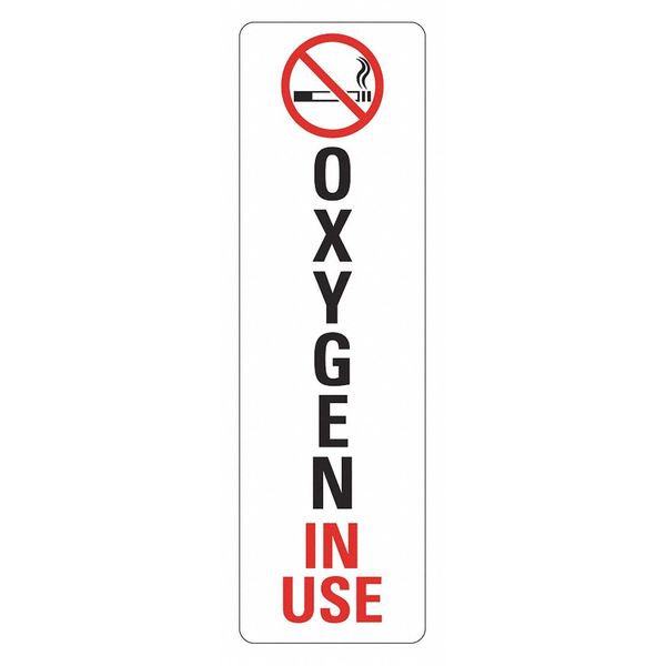 Office and Facility Sign, 3 in Height, 3 in Width, Reflective Sheeting, Vertical Rectangle, English