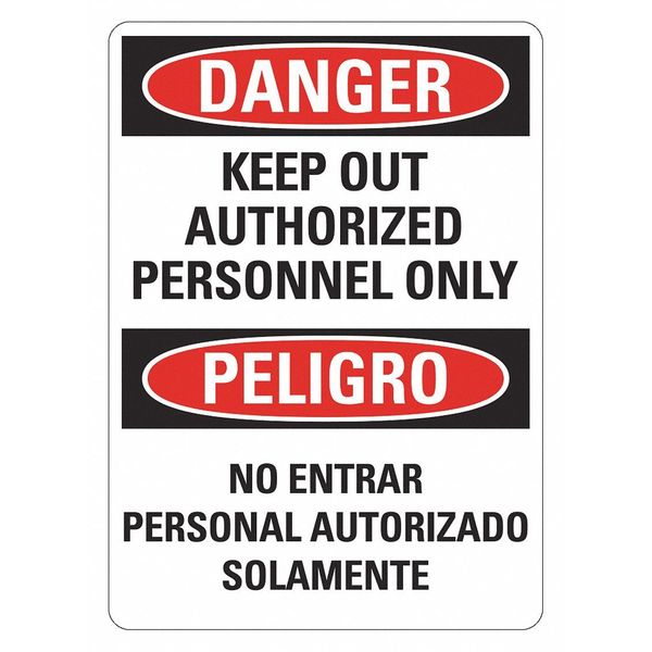 Facility Sign, 14 in H, 10 in W, Plastic, Vertical Rectangle, English, LCU4-0758-NP_10x14