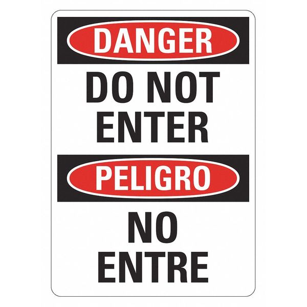 Facility Sign, 14 in H, 10 in W, Plastic, Vertical Rectangle, English, LCU4-0760-NP_10x14