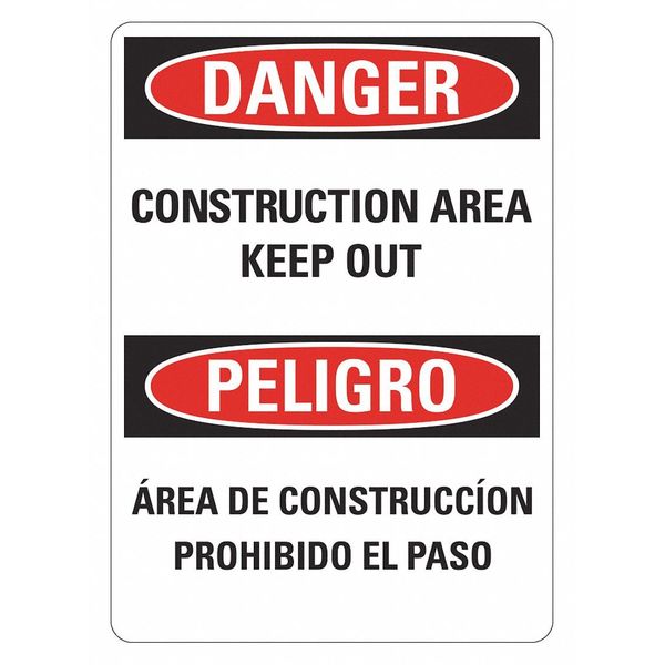 Facility Sign, 14 in H, 10 in W, Plastic, Vertical Rectangle, English, LCU4-0761-NP_10x14