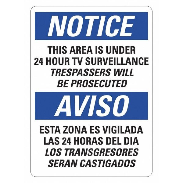 Office and Facility Sign, 14 in Height, 10 in Width, Plastic, Vertical Rectangle, English