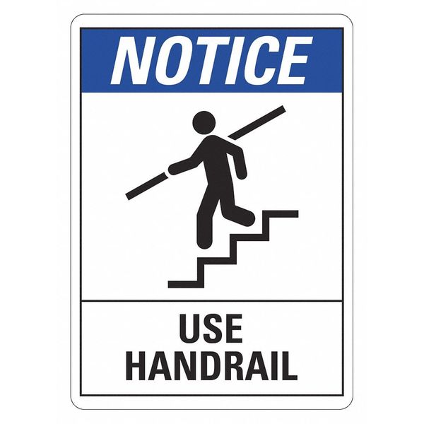 Office and Facility Sign, 14 in Height, 10 in Width, Plastic, Vertical Rectangle, English